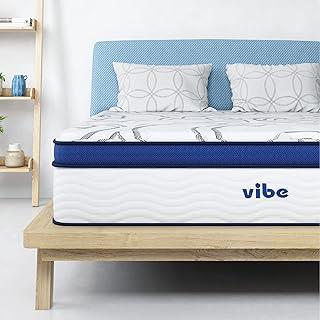 Vibe Quilted Hybrid Mattress, 12-Inch Innerspring and Pillow Top Gel Memory Foam Mattress, Fiberglass Free, CertiPUR-US Certified Bed in a Box, King